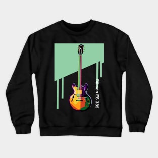 Guitar Gibson In Pop Art Crewneck Sweatshirt